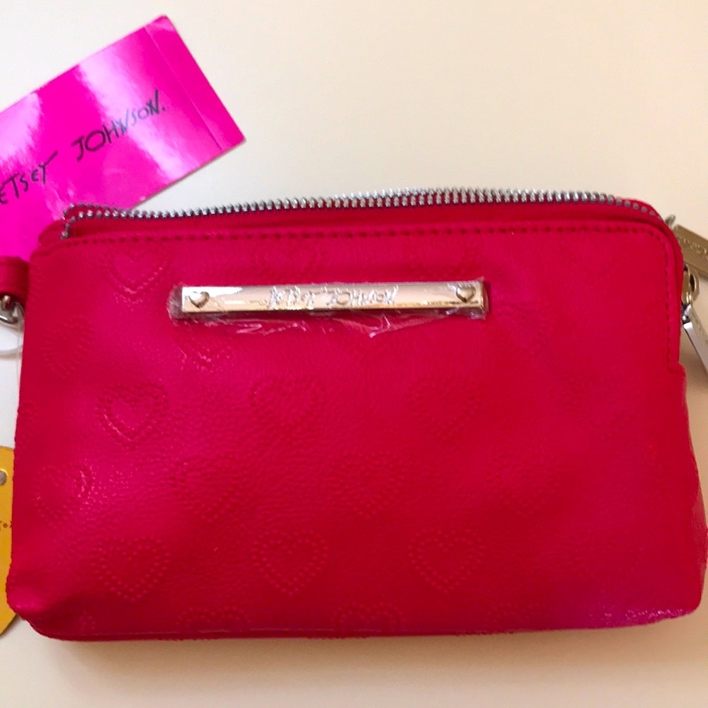 Betsey Johnson Double Zip Wristlet